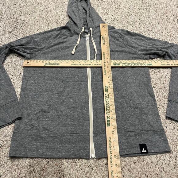 American Giant Women's Lightweight Full Zip Hoodie Sz M Gray Active Gym - Picture 4 of 6